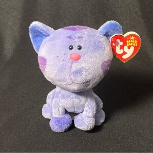 ⭐️ RARE Vintage 2005 Periwinkle The Cat Blue’s Clues Ty Beanie Baby Plush
